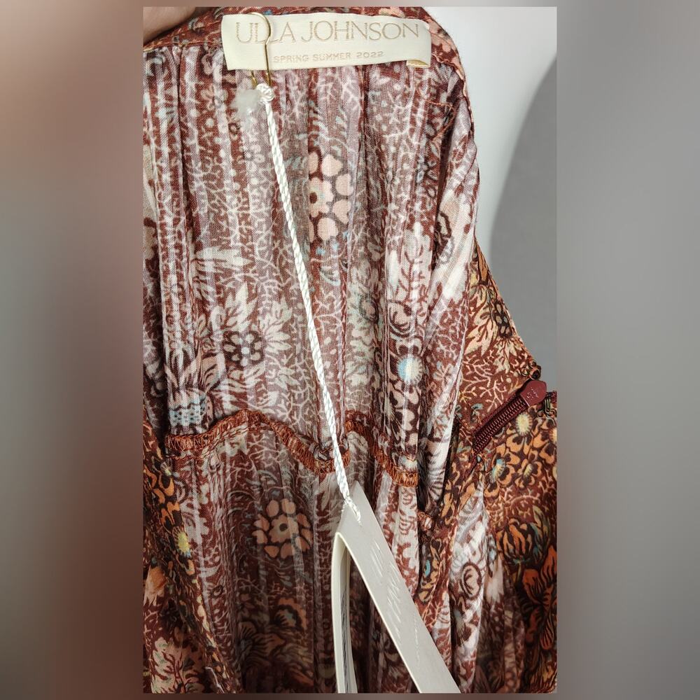 Ulla Johnson Midi Skirt Verity Tiered Floral Print Cotton Rosebud Peasant Size 2 - Picture 6 of 13